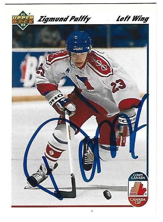 RARE 1991 UPPER DECK #16 ZIGGY PALFFY AUTOGRAPHED ROOKIE CARD MINT+ !!!!! - Image 1 of 1