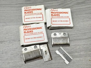 VINTAGE OSTER PROFESSIONAL CLIPPER BLADES LOT BOXED PET GROOMING BARBER - Picture 1 of 6