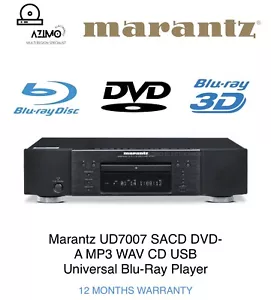 Marantz UD7007 3D SACD DVD-A MP3 WAV CD USB Universal Blu-Ray Player RB - Picture 1 of 13