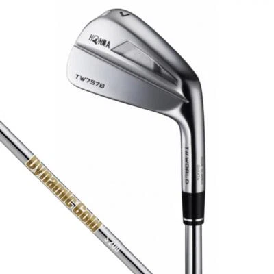 HONMA Golf T// World Iron Clubs #5-P 6 Set TW757B Dynamic Gold HT Shaft Flex S - Image 1 of 4