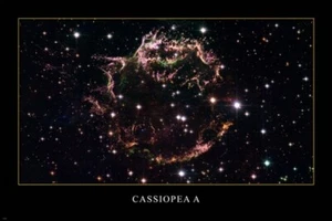 CASSIOPEA A GALAXY hubble space image poster 20x30 AWESOME colorful RARE - Picture 1 of 1