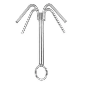 1PCS Boat 316 Stainless Steel 0.95KG 270mm 4 Claw Anchor Hook Anchor Grapple - Imagen 1 de 5