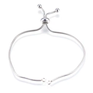 10 Strds Adjustable 304 Stainless Steel Slide Bracelet Bases Snake Chain 9 Inch - Picture 1 of 5