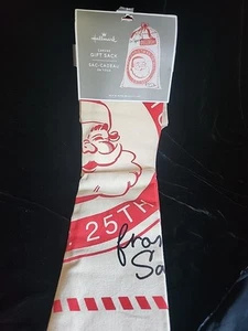  Hallmark Merry Christmas SANTA Canvas Gift Sack 20 X 28 Brand New With Tag RARE - Picture 1 of 2