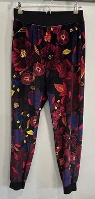 Pantalones Jogger CHIARA BONI La Petite Bata Terciopelo Ocio Floral Oscuro M Foto 1 de 4