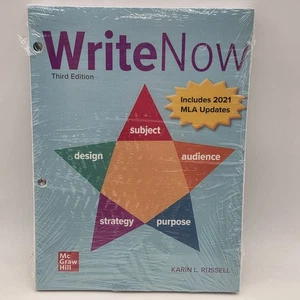 WriteNow 3rd Ed. By Karin Russell Loose Leaf Edition - Foto 1 di 7