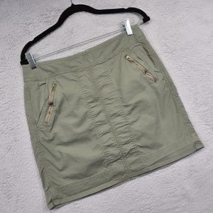 Ann Taylor Loft Skirt Womens 6P Green Ripstop Utility Y2K Punk Short Casual Mini - Picture 1 of 12