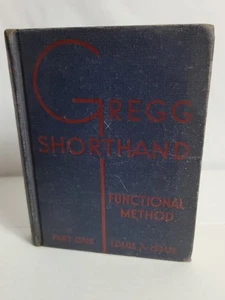 1947 Vintage Gregg Shorthand Functional Method Part One by Louis Leslie HC Book - Imagen 1 de 14