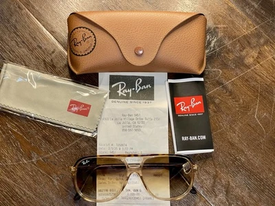 Ray-Ban RB2198 Bill Sunglasses 56mm Havana Transparent Lenses/Tortoise W Receipt - Image 1 of 4