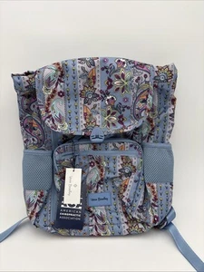 NUEVO CON ETIQUETAS Vera Bradley Reactive Daytripper Mochila Bolso Provenza Cachemira Rayas - Imagen 1 de 12