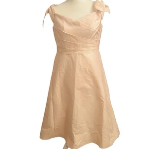 NWOT J.CREW Blush Pink Faille Soft Blossom Bow Knot Strap Midi Dress G3469 10 - Picture 1 of 5