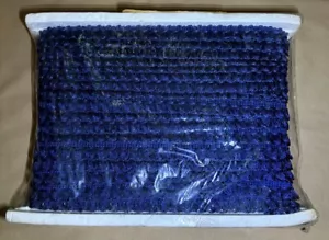 Bolt of Vintage Conso 1" Blue Loop Fringe Upholstery Fabric Trim 36 Yards - Picture 1 of 5