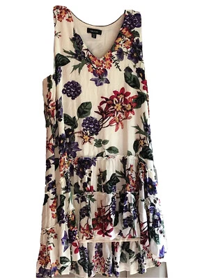 Vestido Karen Kane XL para mujer estampado botánico sin mangas nuevo Foto 1 de 4