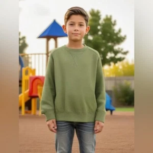 NWOT Crewcuts J. Crew Garment-dyed Crewneck Sweatshirt in Terry - Small (6-7) - Picture 1 of 8