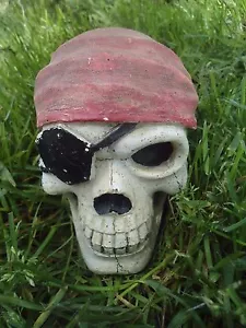 Latex skull mold with plastic backup plaster or concrete mould 5" x 4" x 4" - Picture 1 of 2