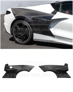 For 20-Up Corvette C8 | PRIMED BLACK Replacement Z06 Style Rear Side Fender - Picture 1 of 24
