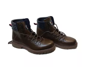 Tommy Hilfiger Boots Lace up, Faux leather Size 10 Mens New Dark Brown - Picture 1 of 8