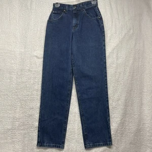 Vintage Deadstock LEE Jeans Boys Size 14 Slim 25x29 Loose Baggy Fit Dark Cotton - Picture 1 of 14