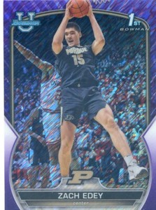 2022-23 Bowman Chrome University ZACH EDEY 1ST PURPLE SHIMMER REFRACTOR #79