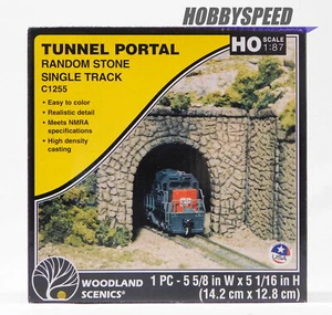 WOODLAND SCENICS HO SCALE RANDOM STONE SINGLE TUNNEL PORTAL C1255 WDS1255 NEW - Picture 1 of 3