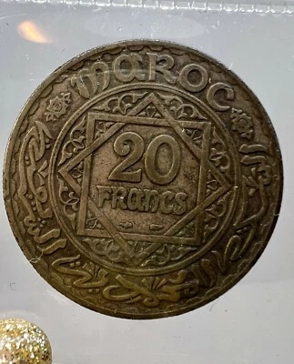 Morocco 1347-A 20 Francs Y39 VF / XF, MTG 177000 - Image 1 of 2