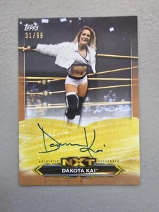 wwe DAKOTA KAI /99 AUTO 2020 TOPPS NXT card AUTOGRAPH - Picture 1 of 2
