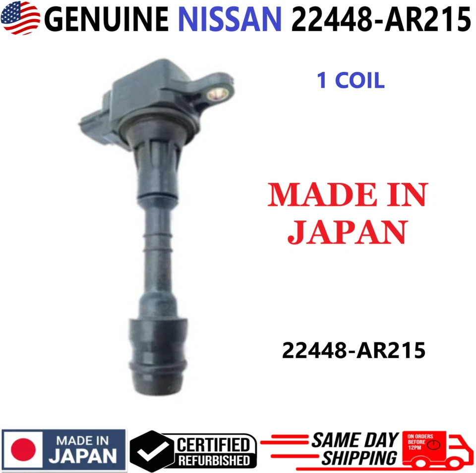 Bobina de encendido X1 genuina para Infiniti FX45 M45 Q45 2003-2010 4,5 L V8 22448-AR215 Foto 1 de 4