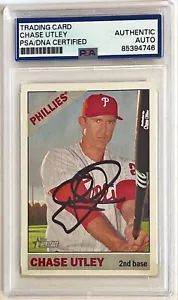 2015 Topps Heritage Chase Utley Phillies Signed Auto Card #170 PSA DNA - Picture 1 of 1