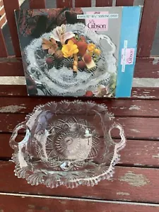 Crystal 10.5” Jewelite Serving Dish NIB Gibson housewares - Picture 1 of 3