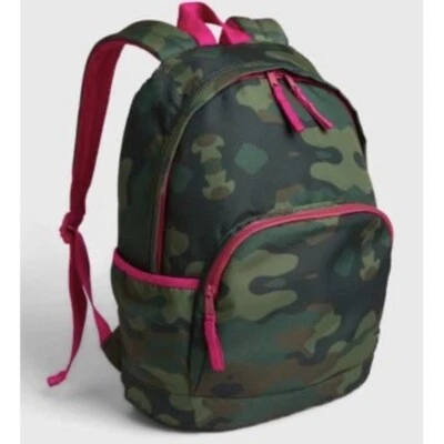 NUEVA MOCHILA GAP verde camuflaje rosa intenso Foto 1 de 4