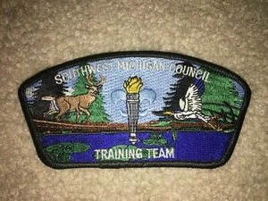 Boy Scout BSA SA8 Training Team Deer Southwest Michigan Council Strip CSP Patch - Foto 1 di 1