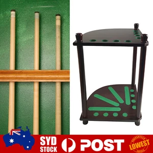 Wooden Pool Billiard Corner 8 Cue Stand Rack Drink Ball Holder H - Picture 1 of 10