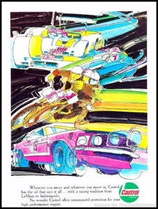 1970 Castrol Oil Ford Mustang Vintage Advertisement Print Art Car Ad J353 - Picture 1 of 1
