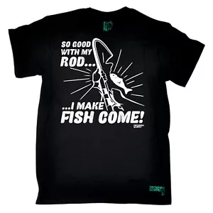 CAMISETA DIVERTIDA DE CUMPLEAÑOS Fishing I Make Fish Come pescando caña de pescar carrete divertida - Imagen 1 de 24
