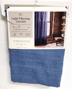 1pc Threshold 54 x 84 Light Filtering Farrah Window Curtain Panel - Blue - Picture 1 of 5