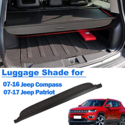 Fit 07-16 Jeep Compass Patriot Retractable Cargo Cover Rear Trunk Privacy Shade Foto 1 de 4