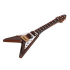 Wooden Miniature Electric Guitar Model With Stand And Case Coffee Mini WAS