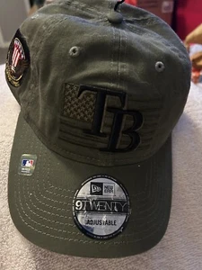 2023 Tampa Bay Rays Fuerzas Armadas Día Juego Sombrero Gorra Nuevo OSFM - Imagen 1 de 6