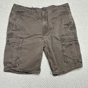 Pantalones Cortos Levis Para Hombres 36 Bolsillos de Carga Marrón Desteñido Pestaña Blanca Exterior Informal Algodón - Imagen 1 de 12
