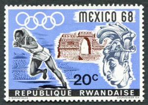 RWANDA 1968 20c SG250 mint MH FG Olympic Games Mexico 1st issue b #B05 - Picture 1 of 1