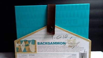 Pressman Designer Classics Backgammon Board Game Wood Turquoise - Image 1 of 4