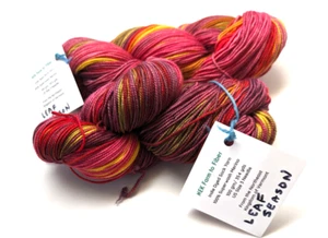 2 Matched Hanks NEK VT Farm to Fiber Handpainted Merino Sock - Leaf Season - Picture 1 of 1