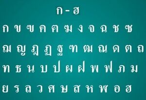 All White Color Thai Consonant Letters Thailand Alphabet Patch 1.25 Inch 44 pcs