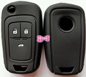 BLACK CAR FLIP KEY COVER SUITS CHEVROLET HOLDEN COLORADO AVEO CRUZE TRAX - Picture 1 of 1