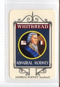 (Jc7981-100)  WHITBREAD,INN SIGNS,MARITIME,ADMIRAL RODNEY,SOUTHWELL,1974,#9
