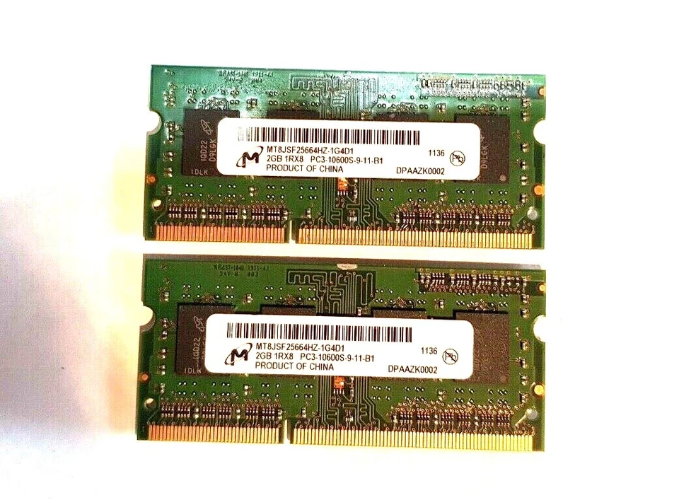 GENUINE APPLE MACBOOK PRO LAPTOP 4GB 2x2GB PC3-10600S DDR3 1333MHz RAM MEMORY - Image 1 of 1