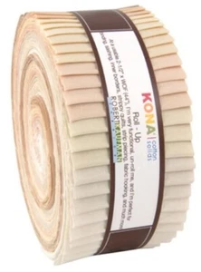 Jelly Roll Kona Cotton Solids Not Quite White Palette Roll-Up Precuts M538.18 - Picture 1 of 2