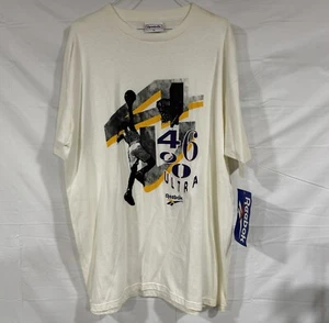 Vtg Reebok BB4600 Ultra Basketball Shirt Sz XL White Purple Yellow Shawn Kemp - Picture 1 of 11