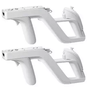 2Pcs White Zapper Gun for Nintendo Wii Remote Controller Call Of Duty A - Picture 1 of 10