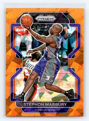 Panini Prizm Orange Ice #277 2021-22 Stephon Marbury Phoenix Suns Foto 1 de 2